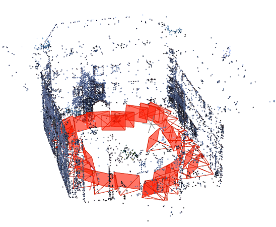 VGPA reconstruction of castle-P30 from the Strecha dataset